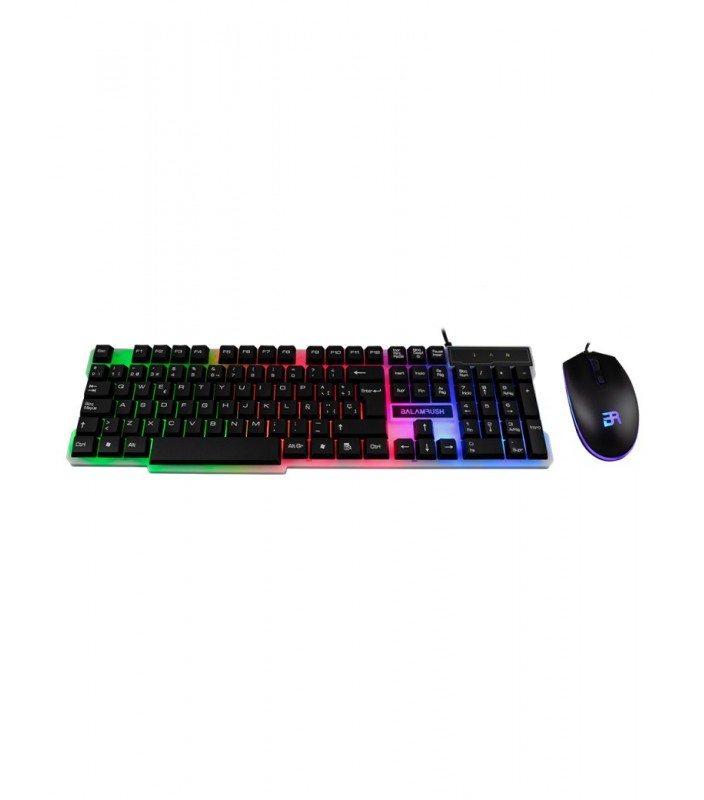 Kit de Teclado y Mouse Gamer Balam Rush XD05T - Juego, Negro, 800/1200/1600DP -