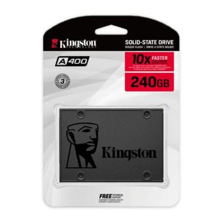 Unidad De Estado Sólido SSD Kingston A400 240GB 2.5 Sata3 7mm Lect.500/Escr.350mbs - KINGSTON