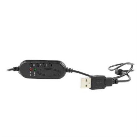 Diadema Vorago HS-400 Alámbrica Micrófono Giratorio USB Color Negro - VORAGO