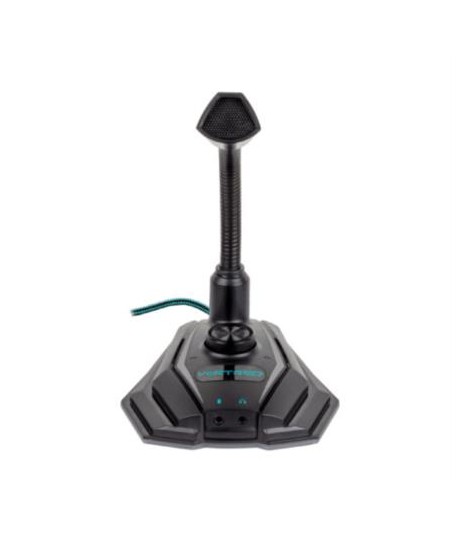 Micrófono Gaming Vortred Handler Iluminación LED RGB USB Entrada 3.5mm Color Negro - PERFECT CHOICE