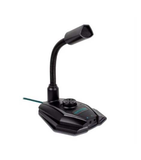 Micrófono Gaming Vortred Handler Iluminación LED RGB USB Entrada 3.5mm Color Negro - PERFECT CHOICE