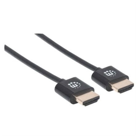 Cable Manhattan HDMI M-M Ultra Delgado Alta Velocidad con Ethernet 1.8m Color Negro - MANHATTAN (INTRACOM)