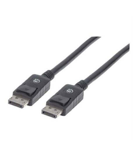 Cable Manhattan DisplayPort M-M 1080p 2m Color Negro - MANHATTAN (INTRACOM)