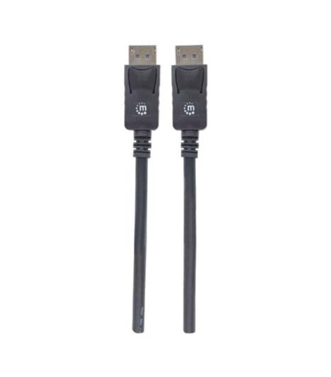 Cable Manhattan DisplayPort M-M 1080p 2m Color Negro - MANHATTAN (INTRACOM)