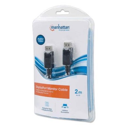 Cable Manhattan DisplayPort M-M 1080p 2m Color Negro - MANHATTAN (INTRACOM)